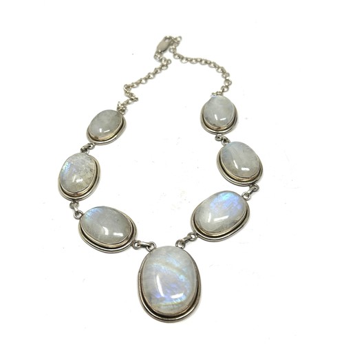 319 - .925 statement moonstone necklace (78g)