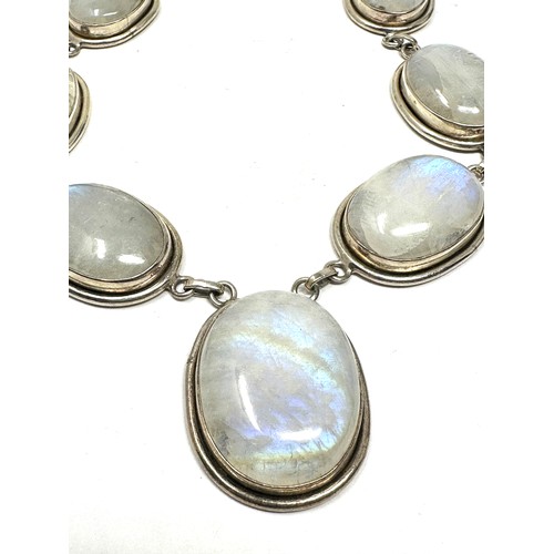 319 - .925 statement moonstone necklace (78g)