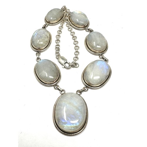 319 - .925 statement moonstone necklace (78g)