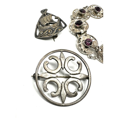 312 - .925 scottish/celtic jewellery including shettland silver (43g)