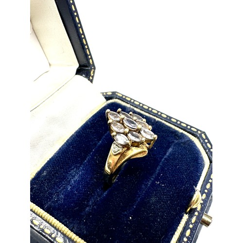 198 - 9ct gold diamond & tanzanite dress ring (2.4g)