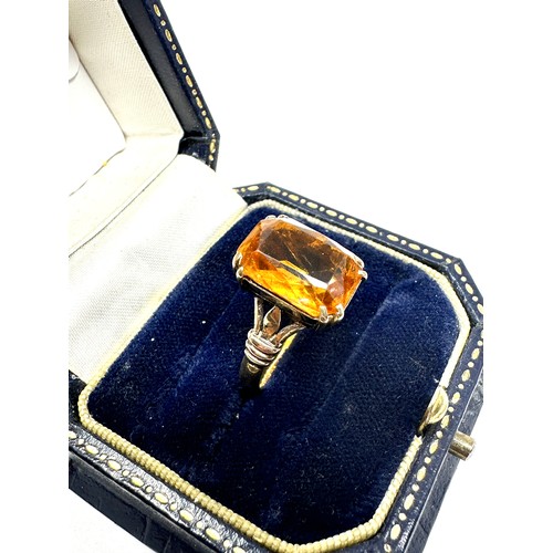 195 - 9ct gold antique citrine  ring (3.9g)