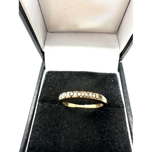 298 - 9ct gold cognac coloured diamond ring (1.8g)