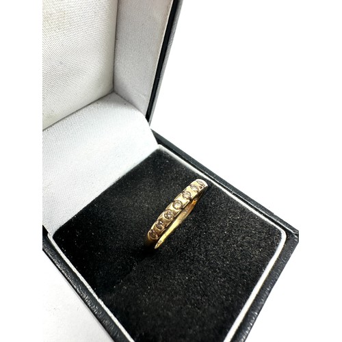 298 - 9ct gold cognac coloured diamond ring (1.8g)