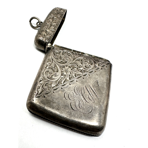 19 - Antique silver vesta case