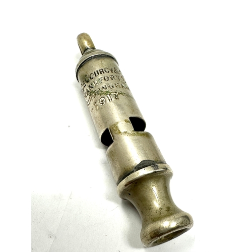 389 - ww1 1917 trench whistle by ade courcy & Co .Birmingham