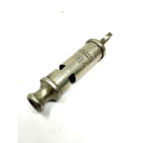 388 - ww1 1914 trench whistle by Hudson & co