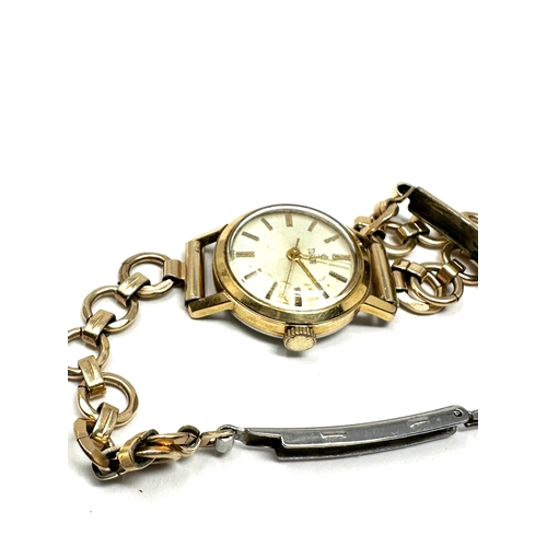 416 - Ladies rolex tudor vintage wristwatch gold tone the watch ticks but stops