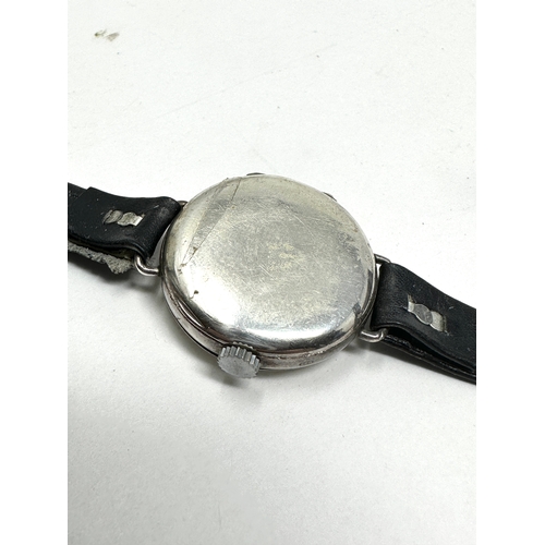 426 - silver ladies trench style wristwatch the watch is ticking