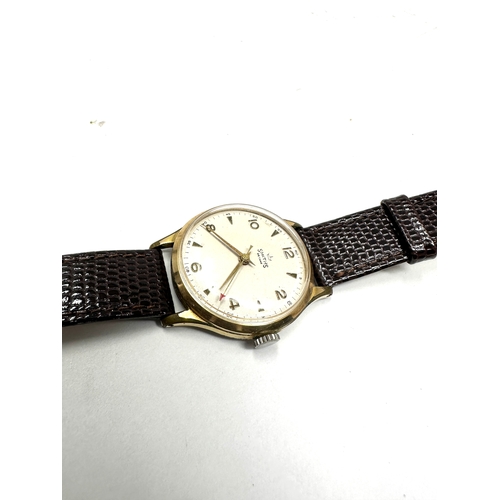 414 - Vintage Smiths de luxe gents wristwatch the watch is ticking