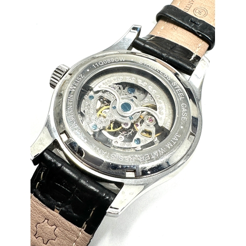 413 - Constantin weisz gents mechanical skeleton wristwatch the watch is ticking