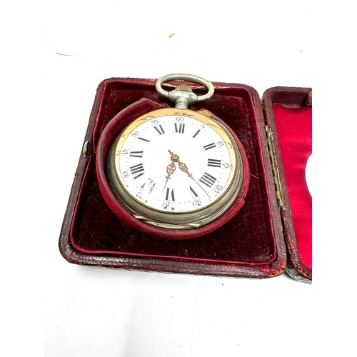 435 - cased goliath pocket watch the watch is ticking