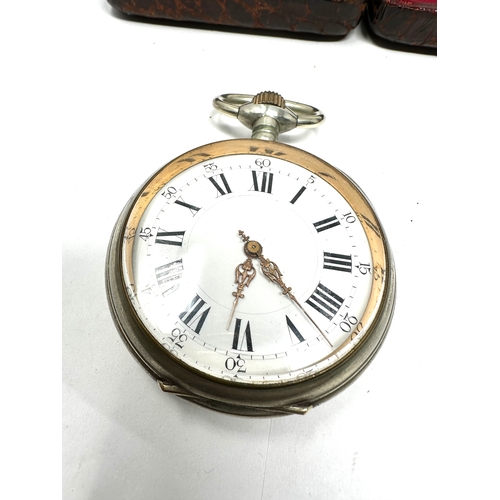 435 - cased goliath pocket watch the watch is ticking