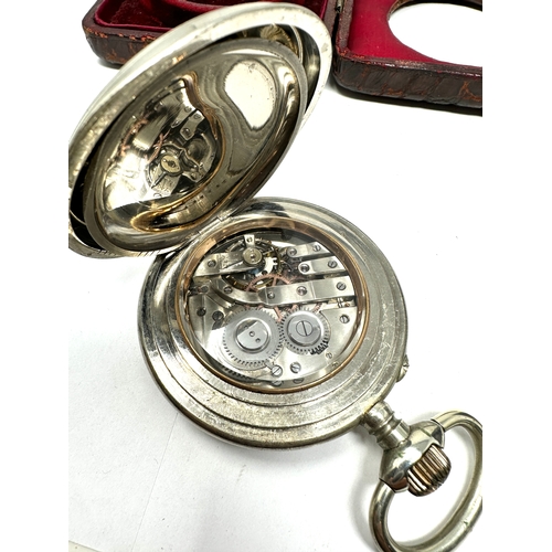 435 - cased goliath pocket watch the watch is ticking