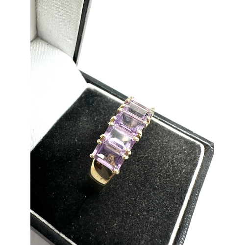 72 - 9ct gold amethyst ring