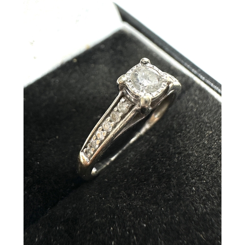 83 - 9ct white gold diamond ring 0.25ct diamonds