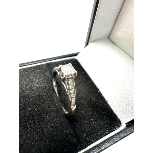 83 - 9ct white gold diamond ring 0.25ct diamonds