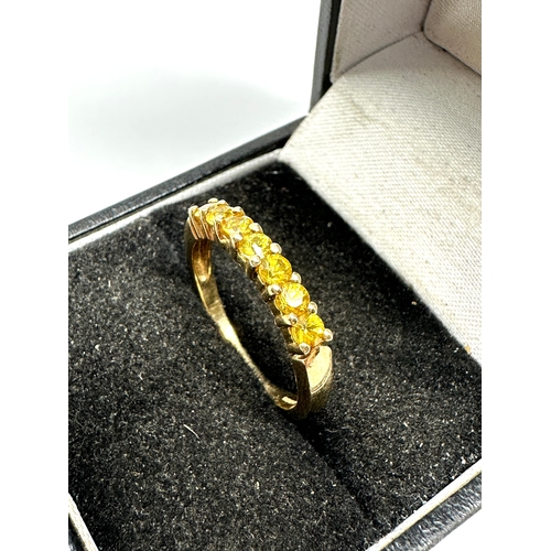 86 - Certificated 9ct gold yellow sapphire gold ring C.O.A