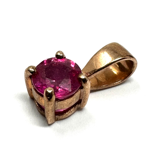 90 - Certificated 9ct gold Majestic Ruby pendant  C.O.A