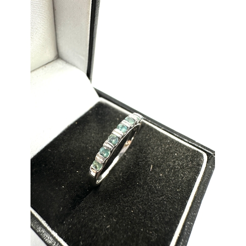 91 - Certificated 9ct white gold Alexandrite ring C.O.A