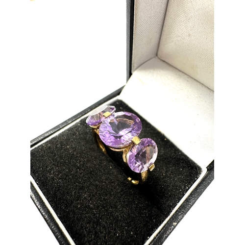 103 - 9ct gold Amethyst statement ring