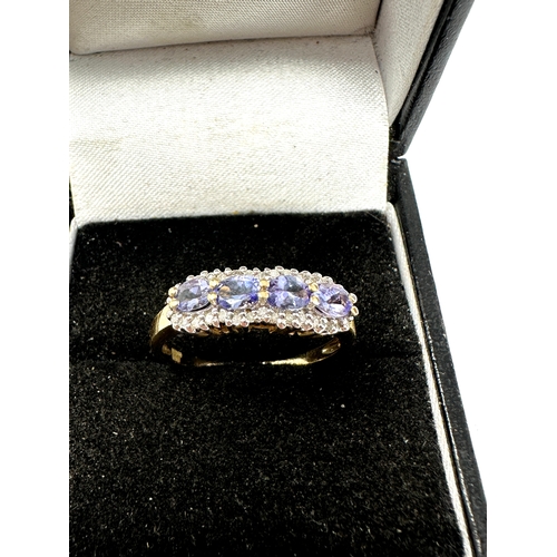 109 - 9ct gold Tanzanite & diamond ring