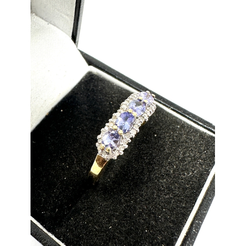 109 - 9ct gold Tanzanite & diamond ring