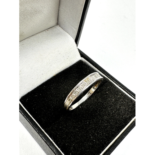 112 - 9ct gold diamond ring