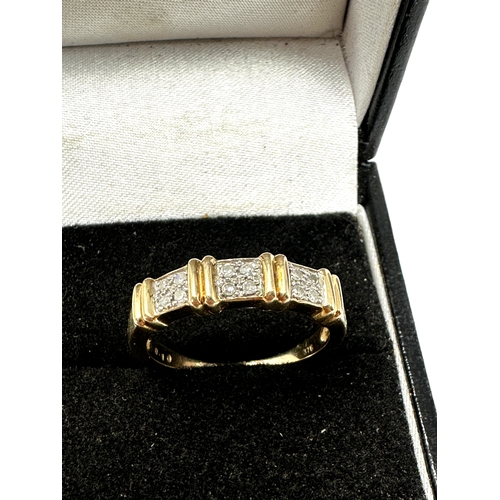 116 - 9ct gold diamond ring