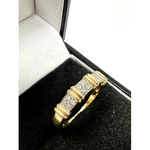 116 - 9ct gold diamond ring