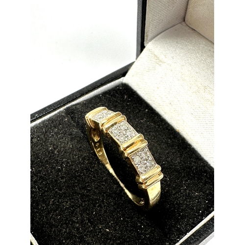 116 - 9ct gold diamond ring