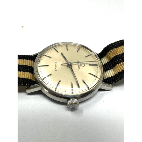 405 - Vintage Gents stainless steel Omega Geneve wristwatch the watch is ticking