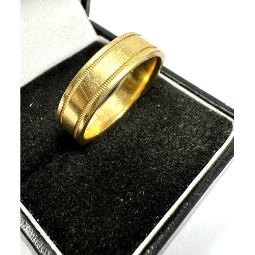 140 - 18ct gold tiffany & co wedding band weight 10g