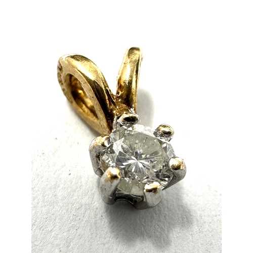 148 - 9ct gold diamond pendant