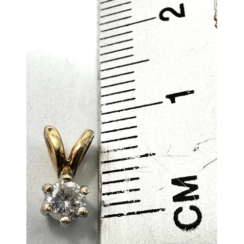 148 - 9ct gold diamond pendant