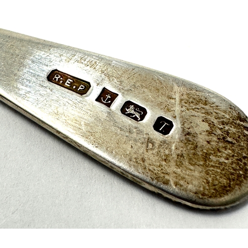 407 - silver tea caddy spoon birmingham silver hallmarks