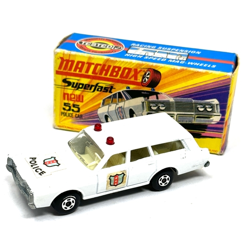 439 - Lesney Matchbox Superfast 55 Mercury Police car original boxed condition