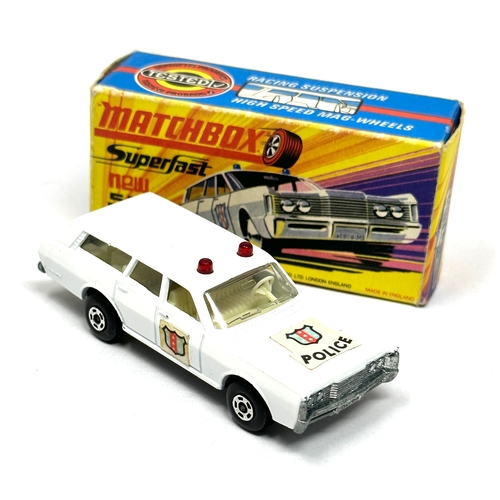 439 - Lesney Matchbox Superfast 55 Mercury Police car original boxed condition