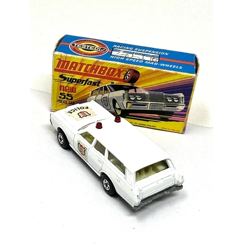 439 - Lesney Matchbox Superfast 55 Mercury Police car original boxed condition