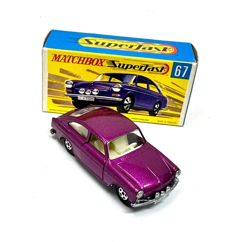 441 - Matchbox Superfast No 67 Volkswagen 1600TL Purple original boxed condition