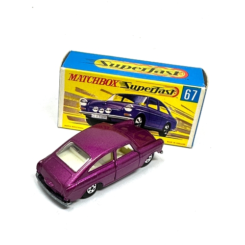 441 - Matchbox Superfast No 67 Volkswagen 1600TL Purple original boxed condition