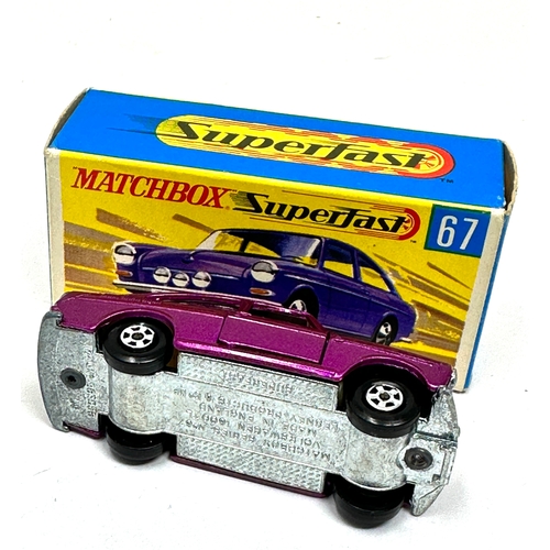 441 - Matchbox Superfast No 67 Volkswagen 1600TL Purple original boxed condition