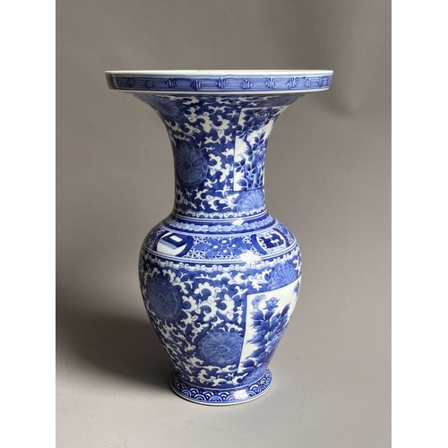 396 - Antique Blue & white Chinese vase height 32cm