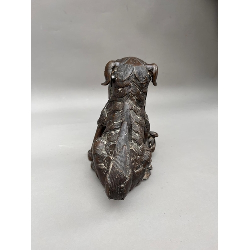 401 - 19th century chinese bronze Fu dog height 16cm