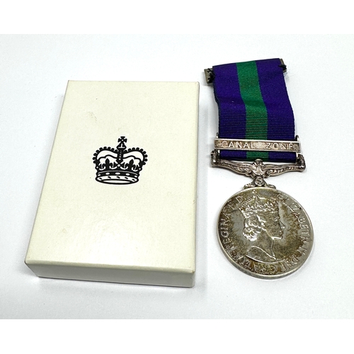 1 - ER.11 General service medal canal zone bar boxed to 22807823 spr e g babbage re
