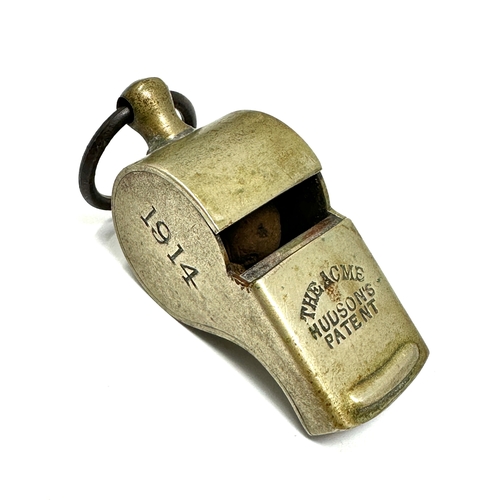 24 - Original WW1 1914 Trench Whistle HUDSON Patent