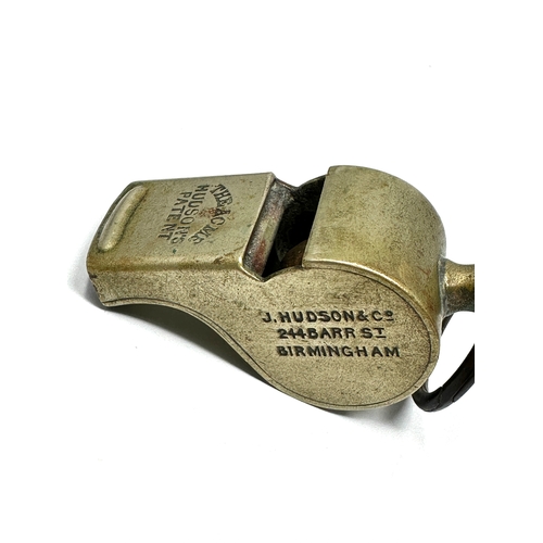 24 - Original WW1 1914 Trench Whistle HUDSON Patent