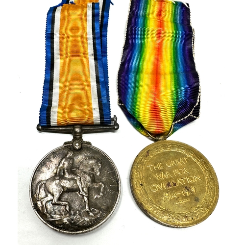 40 - Casualty K.I.A WW1 Medal pair durham light infantry to pte g.w newham durh.l.i