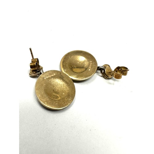 170 - 9ct white and yellow gold earrings (6.7g)