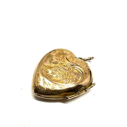 158 - 3 Vintage 9ct gold back & front heart lockets